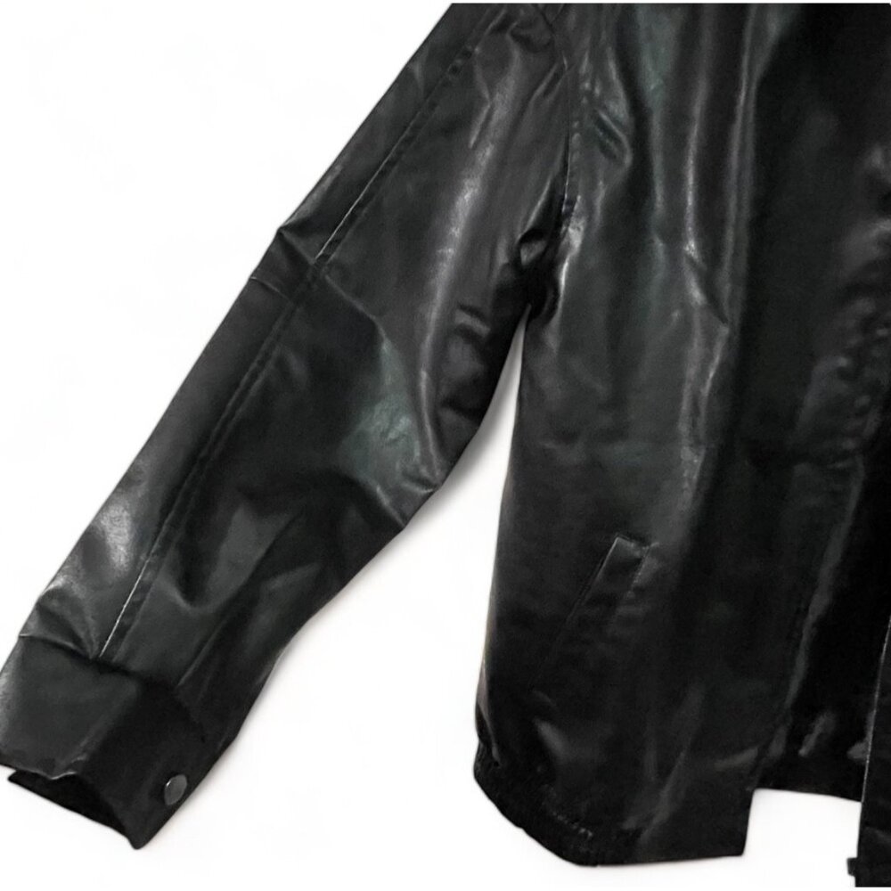AUTOMET Womens Oversized Leather Jackets Faux Suede Motorcycle Coats, New - Picture 8 of 13